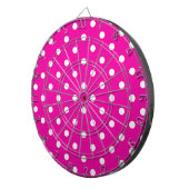 HEBEN SIE DAS DOT Hot Pink Polka Dot Dart Board. Dartscheibe (Vorderseite rechts)