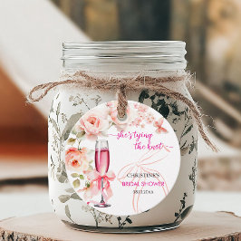 Heben Sie das Glas, das sie das Brautparty des Kno Geschenkanhänger