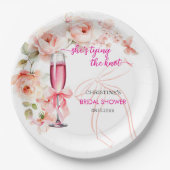 Heben Sie das Glas, das sie das Brautparty des Kno Pappteller (Vorderseite)