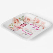 Heben Sie das Glas, das sie das Brautparty des Kno Pappteller (Gewinkelt)