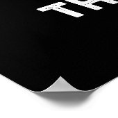 Heben Sie den Ruf Funny Dog Pun Dark BG Poster (Ecke)