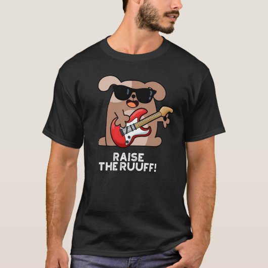 Heben Sie den Ruf Funny Dog Pun Dark BG T-Shirt (Vorderseite)