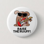 Heben Sie den Ruuf Funny Dog Pub Button (Vorderseite)