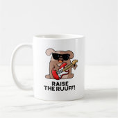 Heben Sie den Ruuf Funny Dog Pub Kaffeetasse (Links)