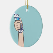 Heben Sie den Telefon Vektor auf Keramikornament (Rechts)