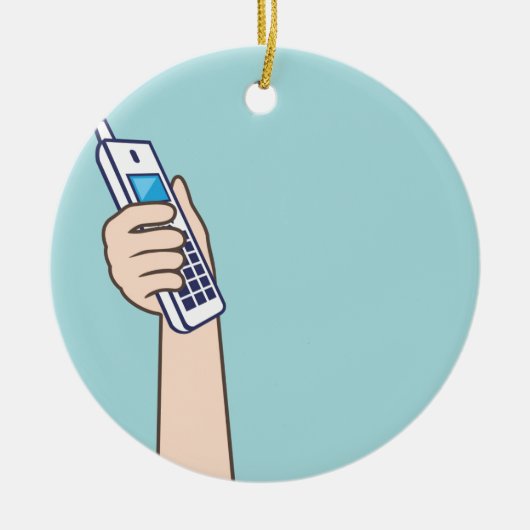 Heben Sie den Telefon Vektor auf Keramikornament (Vorne)