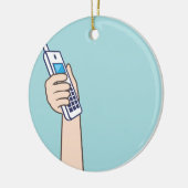 Heben Sie den Telefon Vektor auf Keramikornament (Links)