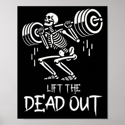 Heben Sie den toten, witzigen Halloween-Trainingsw Poster (Vorne)