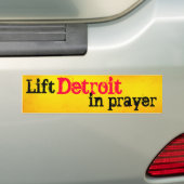 Heben Sie Detroit im Gebet an Autoaufkleber (Auf Auto)