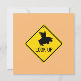 Heben Sie die Augen für Schweine, die fliegen könn Mitteilungskarte