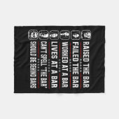 Heben Sie die Bar und Versagte die Bar Fleecedecke (Vorderseite (Horizontal))