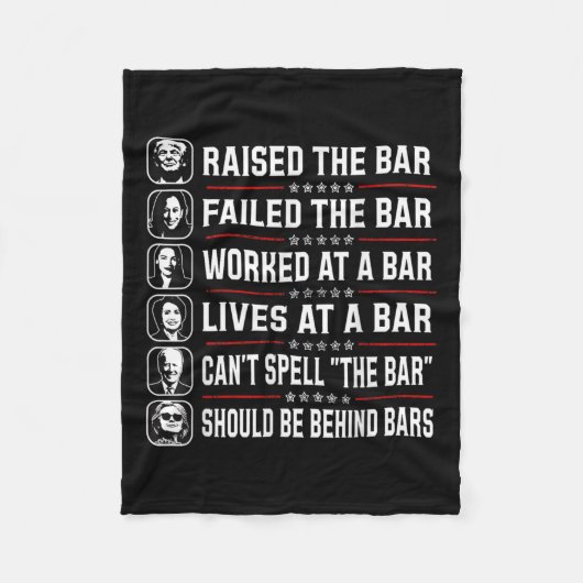 Heben Sie die Bar und Versagte die Bar Fleecedecke (Vorderseite)
