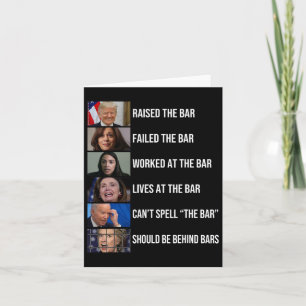 Heben Sie die Bar Versagt Bar arbeitete an der Bar Karte