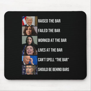 Heben Sie die Bar Versagt Bar arbeitete an der Bar Mousepad