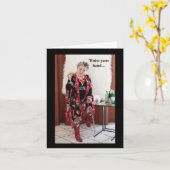 Heben Sie die Hand, wenn Sie denken, die Welt sei  Karte (Gelbe Blume)