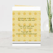 Heben Sie diese Geburtstagskarte ab Karte (Rückseite)