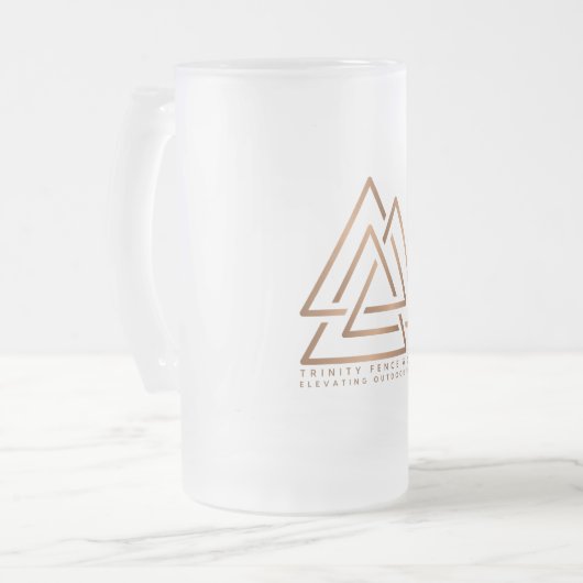 Heben Sie ein Glas auf Qualität Handwerk! Mattiert Mattglas Bierglas (Vorderseite Links)