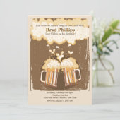 Heben Sie ein Glas Bier ein Einladung (Stehend Vorderseite)