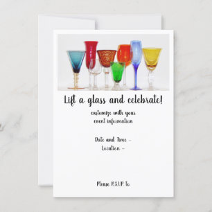 "Heben Sie ein Glas" Einladung