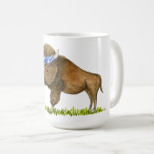 Heben Sie eine Schläger-Büffel-Tasse an Kaffeetasse (VorderseiteRechts)