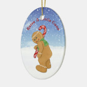 Heben Sie einen kleinen Cane-Spaß Keramikornament (Links)