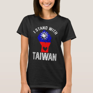 Heben Sie Hand I Stand mit Taiwan Liebe Taiwan Fla T-Shirt