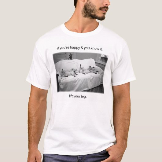 heben Sie Ihr Bein an T-Shirt (Vorderseite)