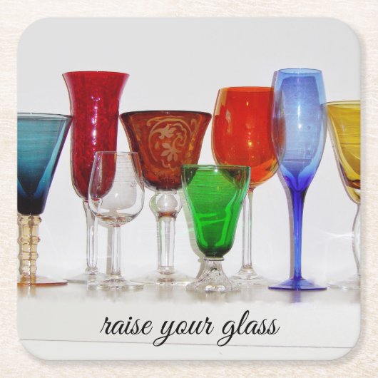 Heben Sie Ihr Glas Rechteckiger Pappuntersetzer (Vorderseite)