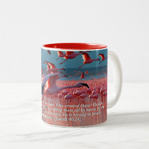 Heben Sie Ihre Augen auf Hoher, Gott & Schöpfung V Zweifarbige Tasse