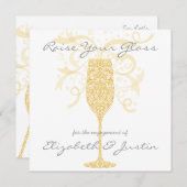 Heben Sie Ihre Einladung aus Glas an (Vorne/Hinten)