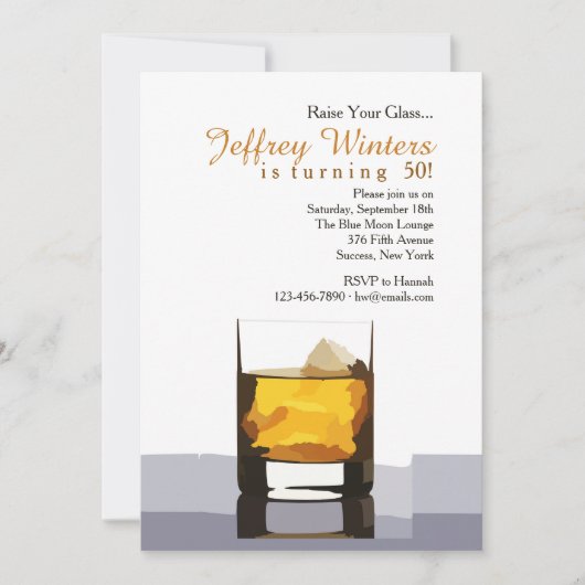 Heben Sie Ihre Einladung aus Glas an (Vorderseite)