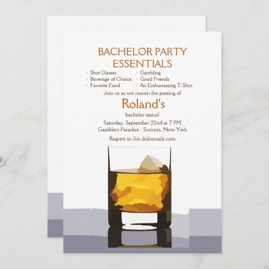 Heben Sie Ihre Einladung aus Glas an (Vorne/Hinten)