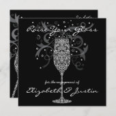 Heben Sie Ihre Einladung aus Glas an (Vorne/Hinten)