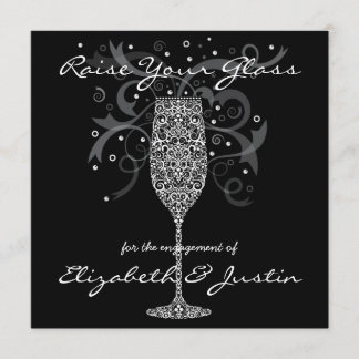 Heben Sie Ihre Einladung aus Glas an