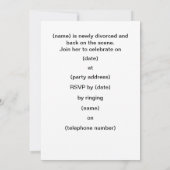 Heben Sie Ihre Glasscheidungs-Party Einladung an (Rückseite)