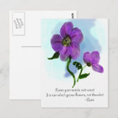 Heben Sie Ihre Worte Rumi Postkarte (Vorne/Hinten)