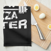 Heben Sie jetzt, Pizza-später - lustiges Handtuch (Viertel Falte)