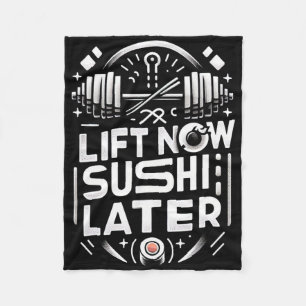 Heben Sie jetzt Sushi Late Workout Belohnung Bodyb Fleecedecke