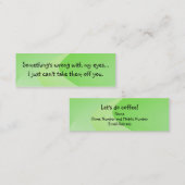 Heben Sie Linie Einleitungs-Karte auf Mini Visitenkarte (Vorne/Hinten)