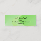 Heben Sie Linie Einleitungs-Karte auf Mini Visitenkarte (Rückseite)