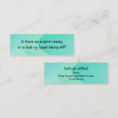 Heben Sie Linie Einleitungs-Karte auf Mini Visitenkarte (Vorne/Hinten)