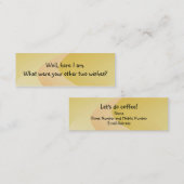 Heben Sie Linie Einleitungs-Karte auf Mini Visitenkarte (Vorne/Hinten)