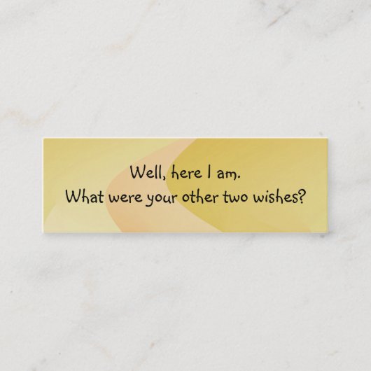 Heben Sie Linie Einleitungs-Karte auf Mini Visitenkarte (Vorderseite)