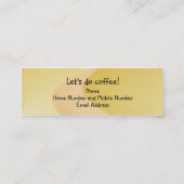 Heben Sie Linie Einleitungs-Karte auf Mini Visitenkarte (Rückseite)