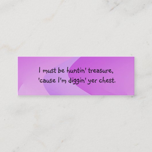 Heben Sie Linie Einleitungs-Karte auf Mini Visitenkarte (Vorderseite)