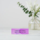 Heben Sie Linie Einleitungs-Karte auf Mini Visitenkarte (Stehend Vorderseite)