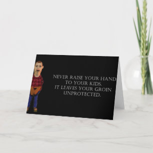 Heben Sie nie die Hände Karte