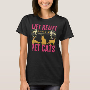 Heben Sie schwere Haustierkatzen Gewichtheben Katz T-Shirt