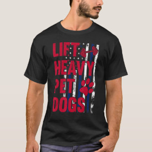 Heben Sie schwere Haustunde Gym-Workout Gewichthe T-Shirt