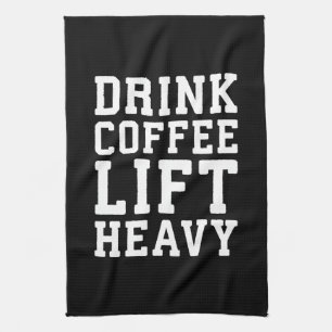 Heben Sie schweres an, Getränk-Kaffee - die Handtuch